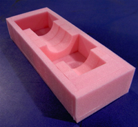Custom foam die cut part case insert