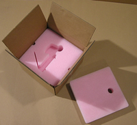 Die cut foam corrugated cardboard box with foam insert packaging